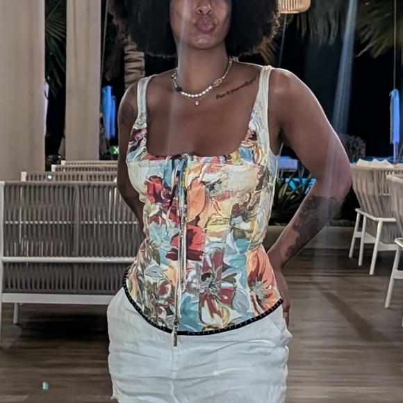 Roberto Cavalli Tops - Roberto Cavalli Multicolor Floral Silk Top